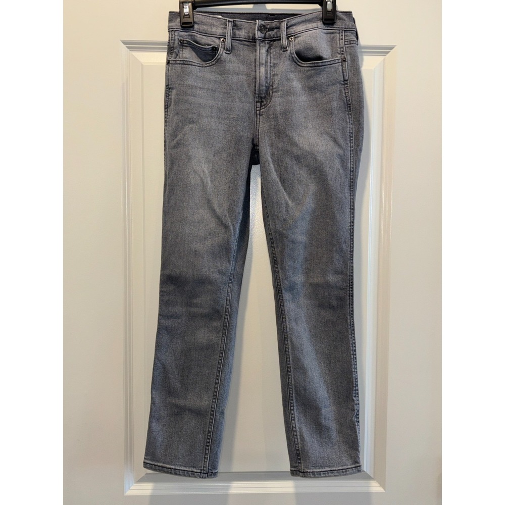Gap Vintage Slim Jeans Womens 28/6 Gray Cotton Stretch Mid Rise Straight Leg